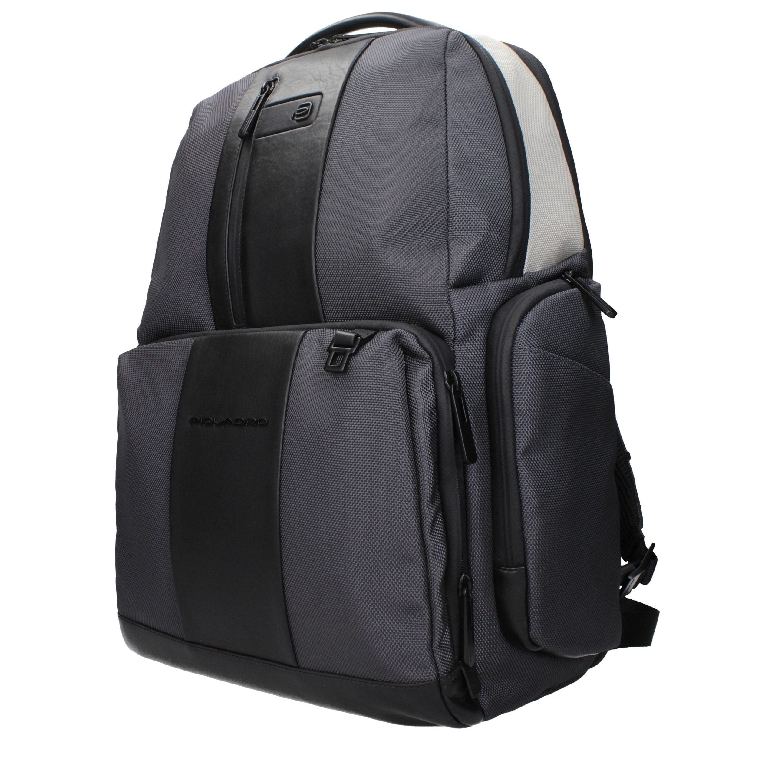 Gray Synthetic Backpack with RFID Protection