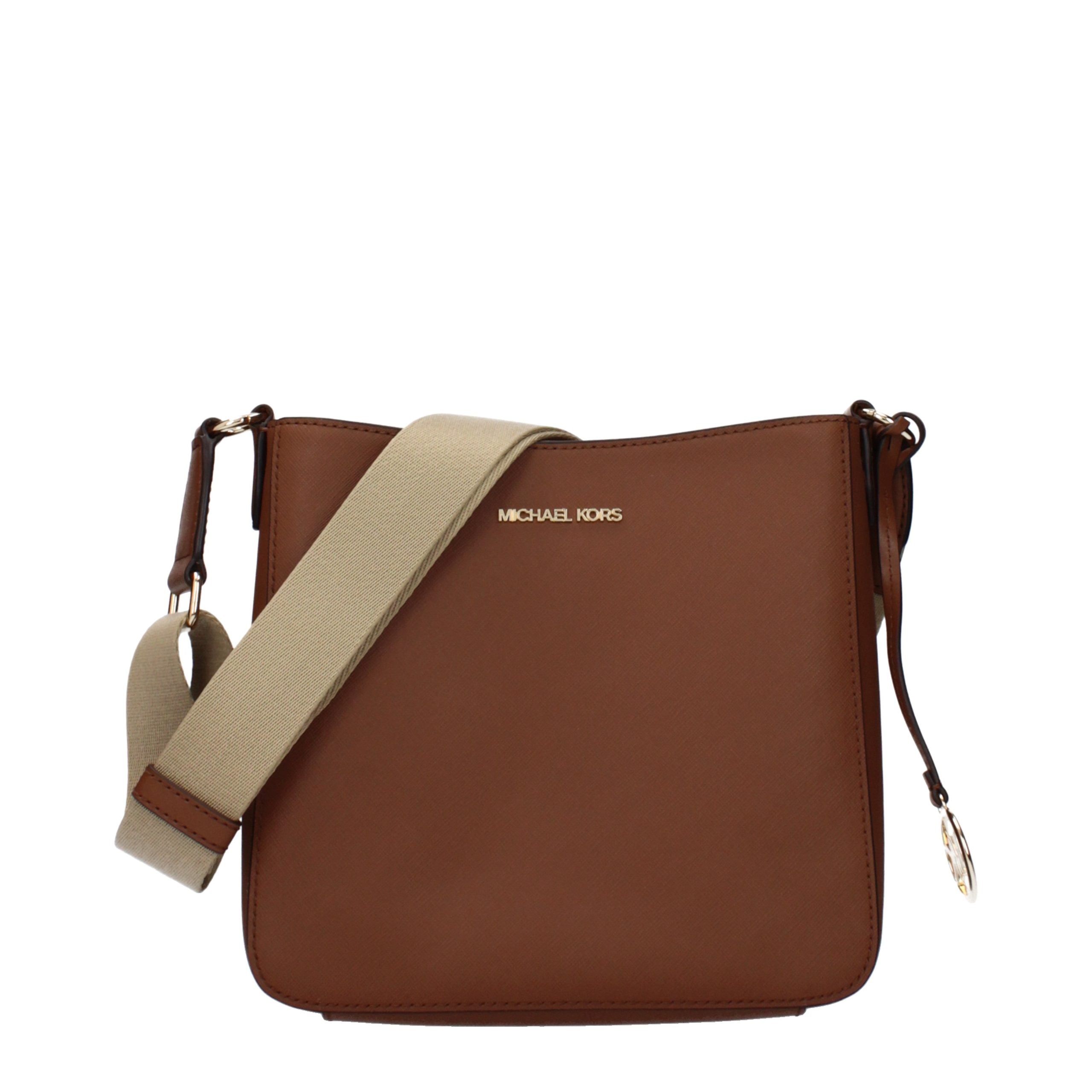 Brown Leather Shoulder Bag with Adjustable Strap