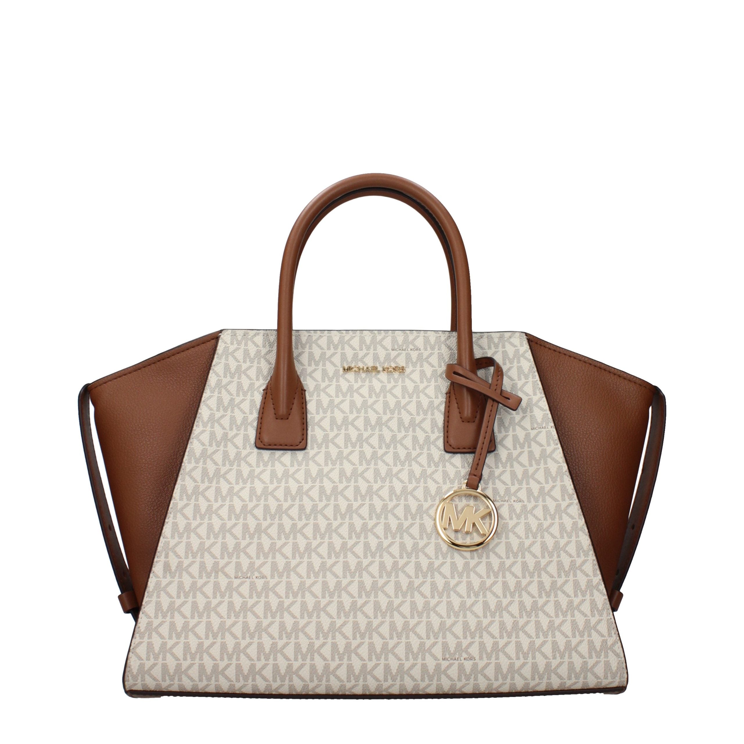 Beige Kunstlederhandtasche mit verstellbarem Riemen von Michael Kors
