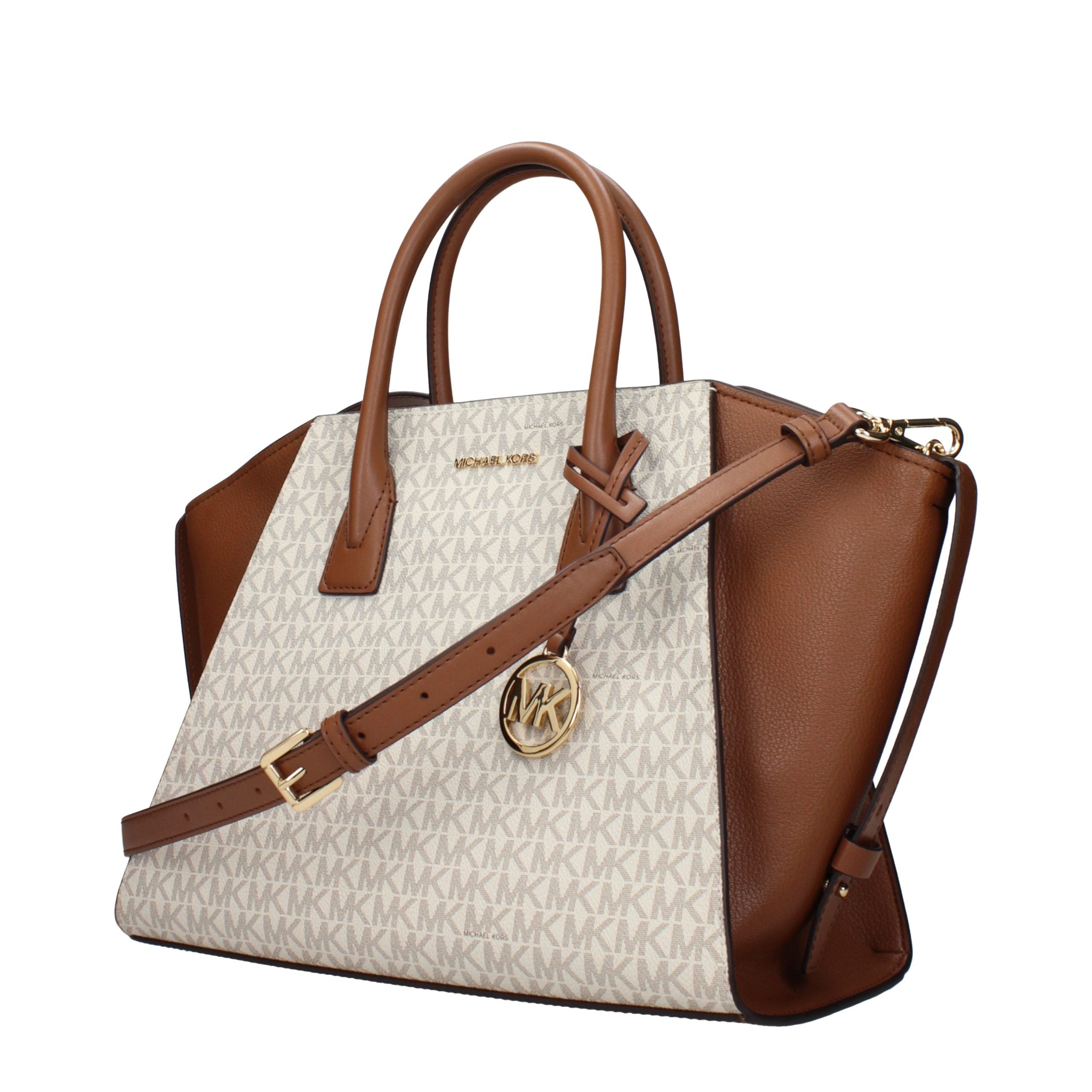Beige Kunstlederhandtasche mit verstellbarem Riemen von Michael Kors
