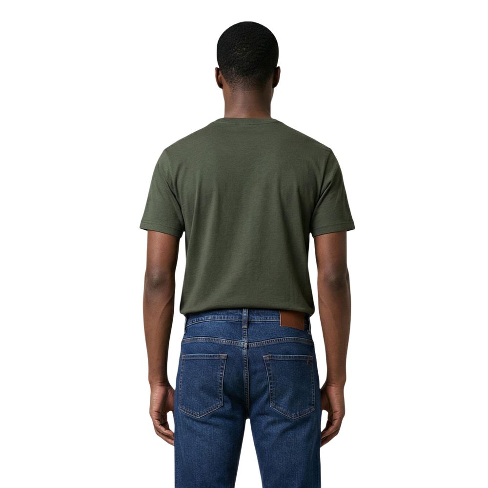 Green Cotton T-Shirt with Colmar Logo Detail