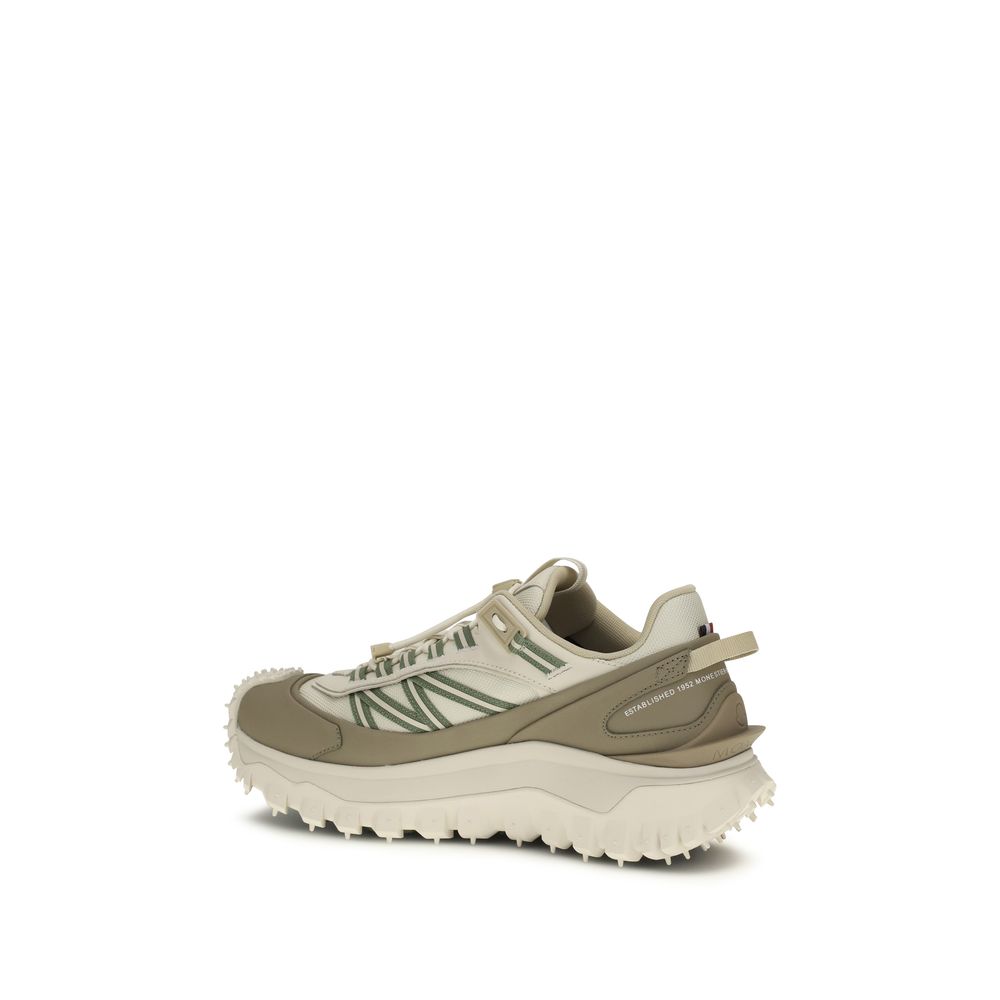 Beige Synthetic Athletic Sneakers with Grip Outsole