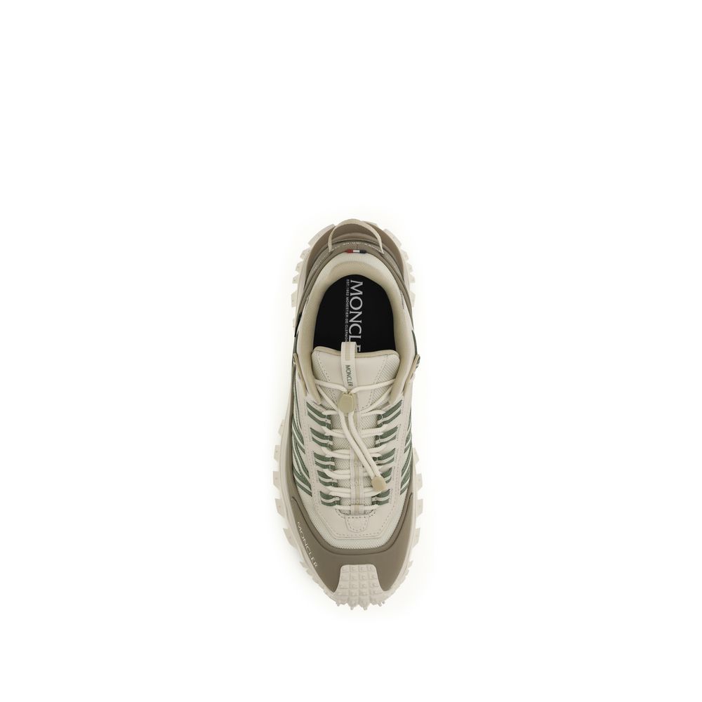 Beige Synthetic Athletic Sneakers with Grip Outsole