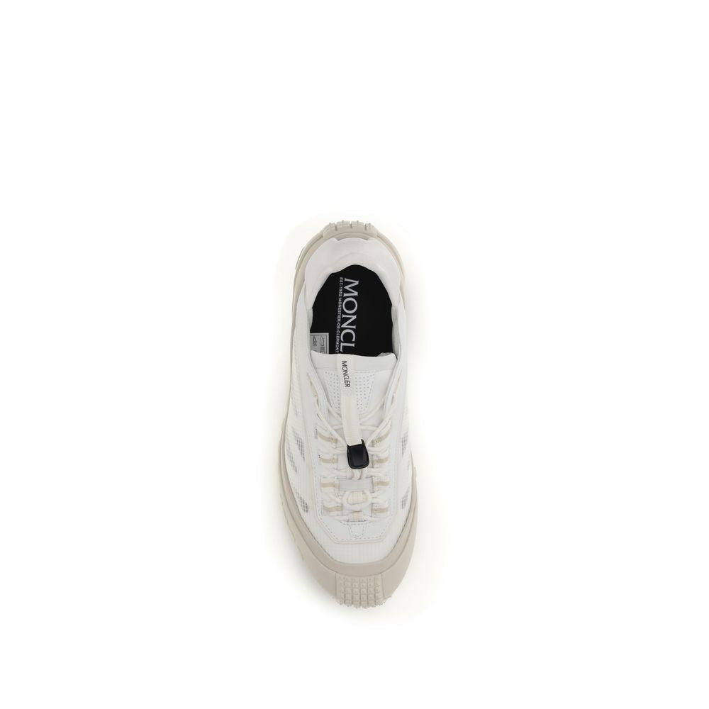White Synthetic Athletic Sneakers with Grip Sole