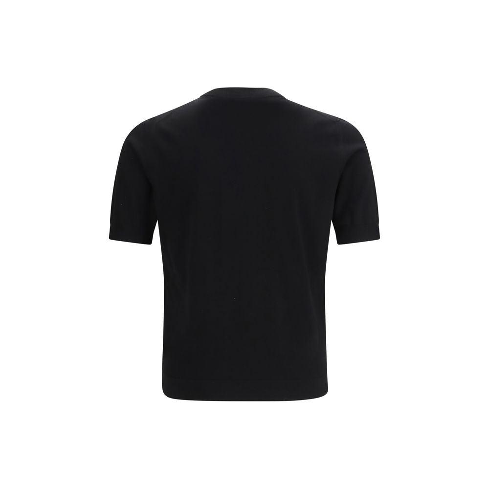Schwarzes Baumwoll-T-Shirt mit Prada-Logo
