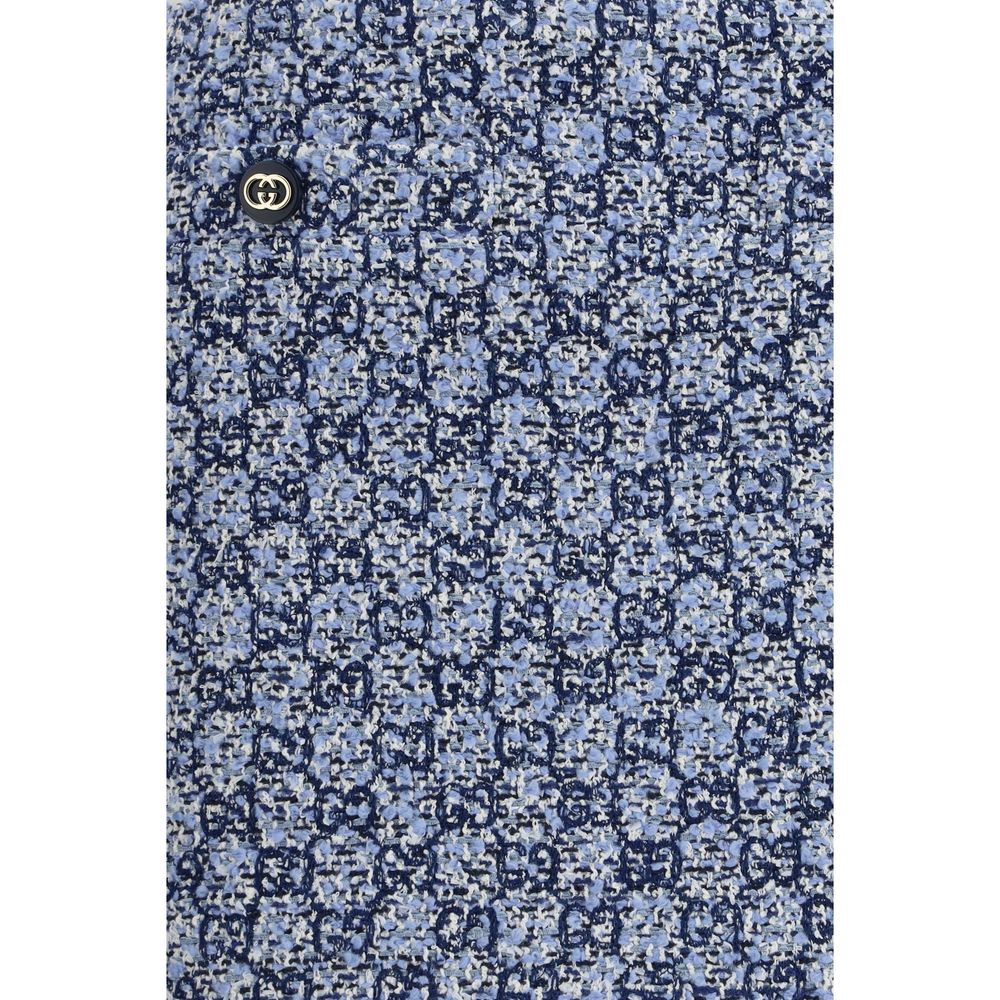 Mini-jupe en coton bleu Gucci