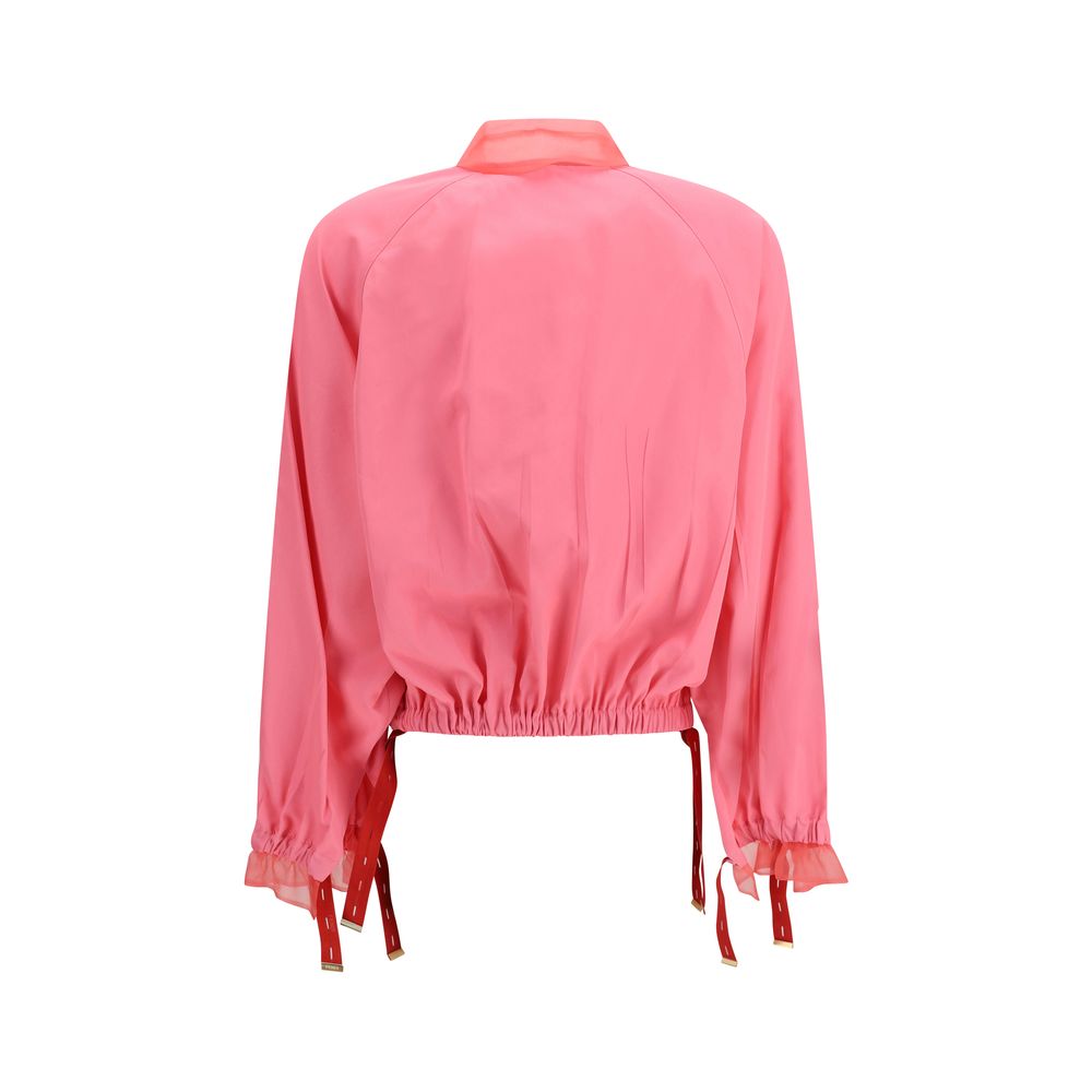 Multicolor Synthetic Viscose Bomber Jacket