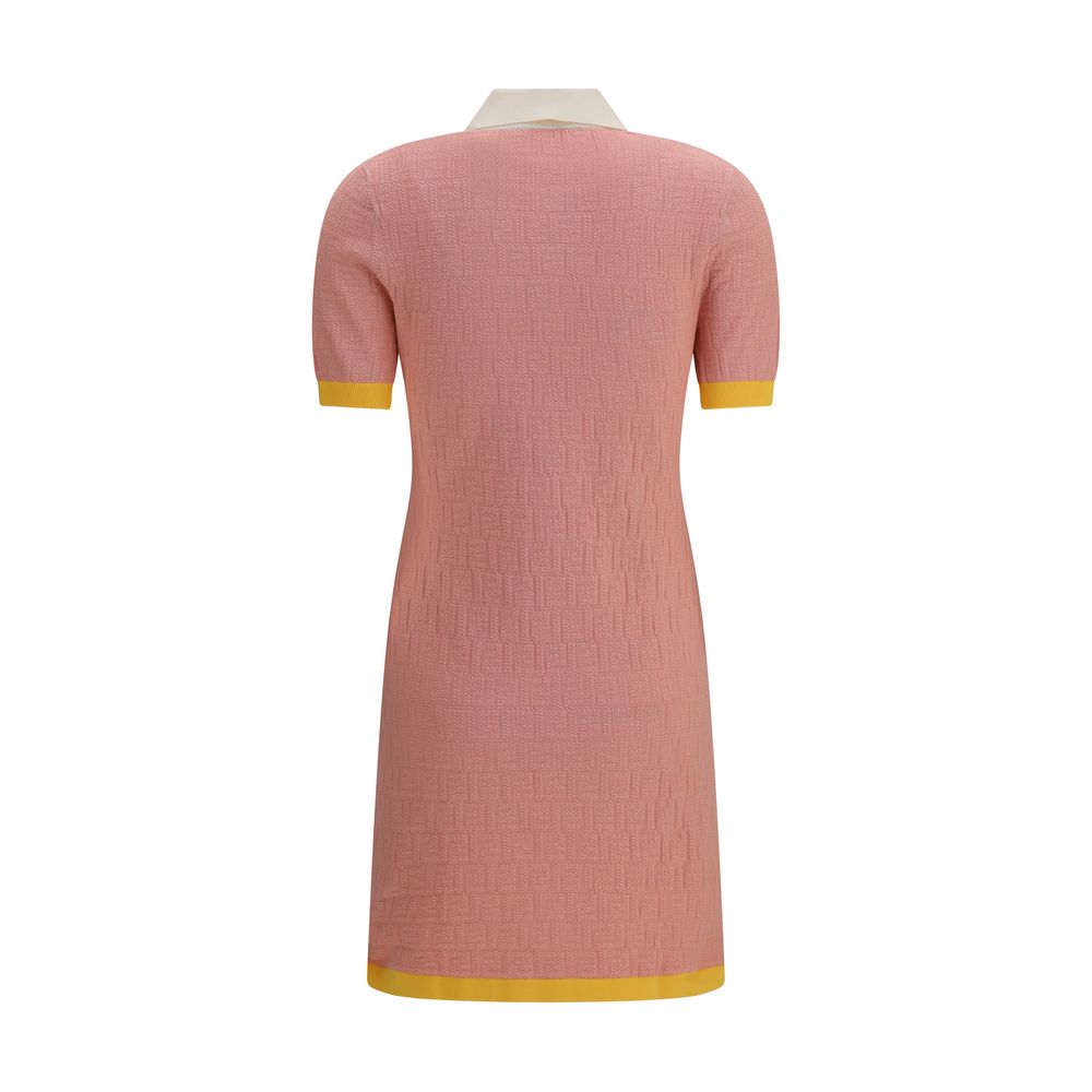 Multicolor Cotton-Silk Casual Dress