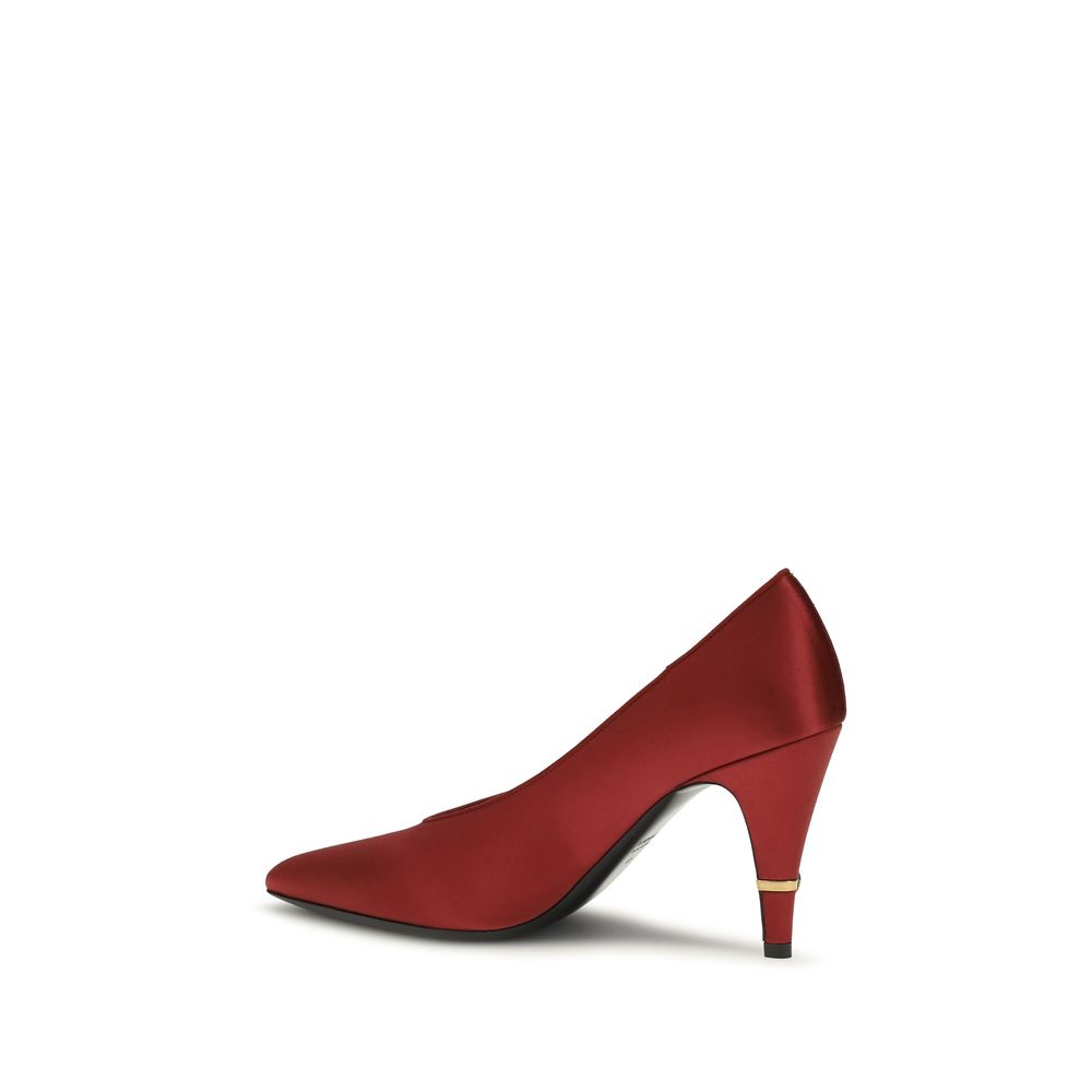 Multicolor Satin Pumps with Iconic Medusa Detail