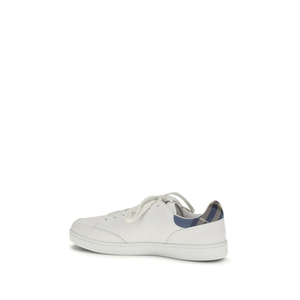 Burberry Low-Top-Sneakers aus weißem Kalbsleder