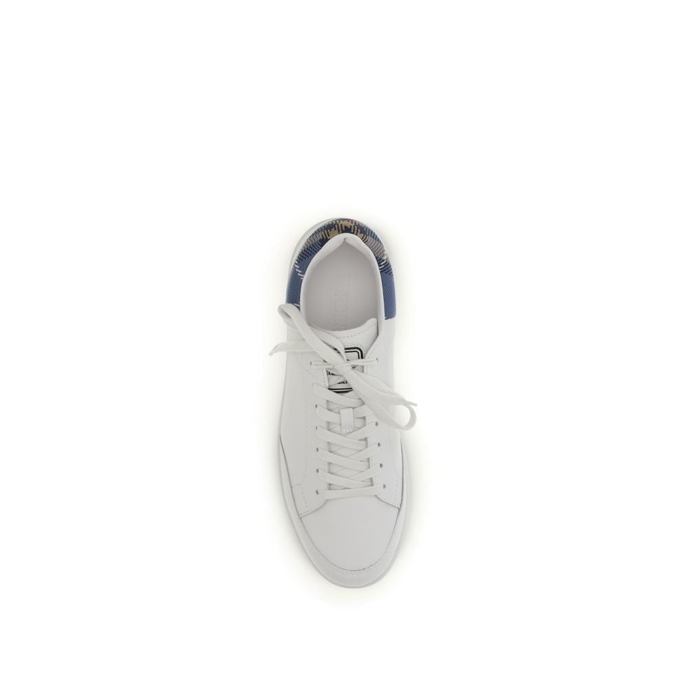 Burberry Low-Top-Sneakers aus weißem Kalbsleder