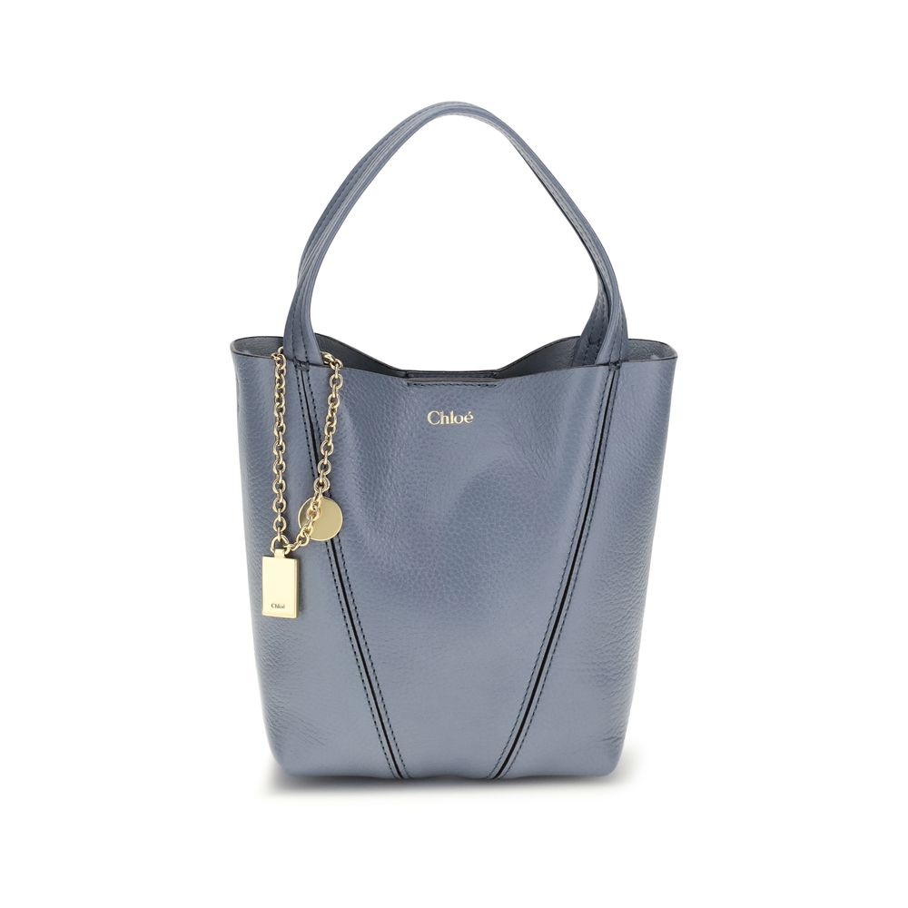 Blaue Leder-Umhängetasche Spin von Chloé