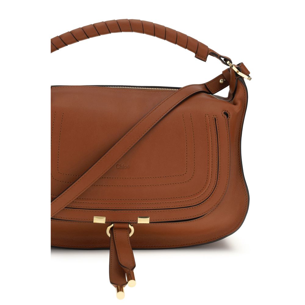 Brown Leather Marcie Small Shoulder Bag