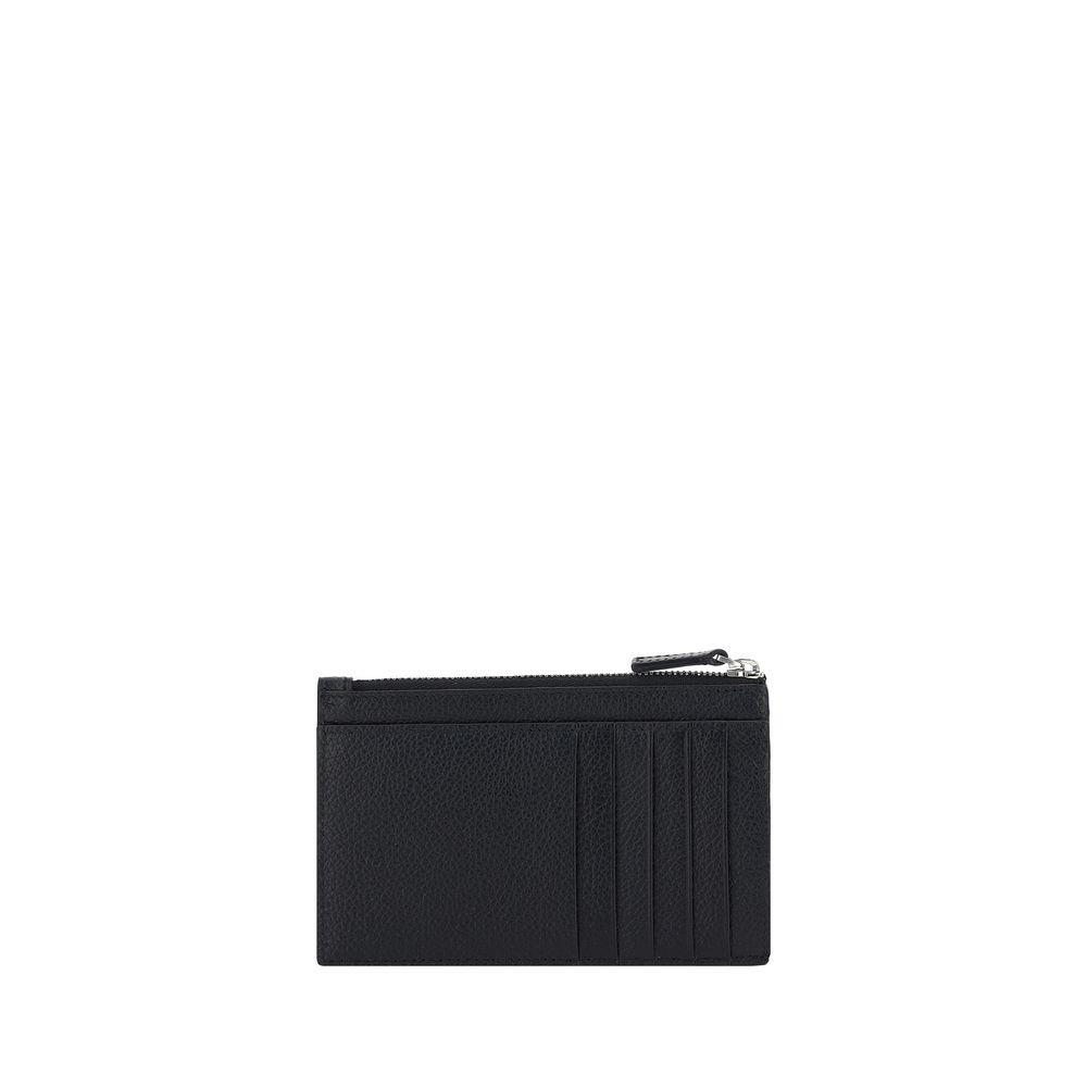 Schwarze Ledergeldbörse mit ikonischem Monogramm von Balenciaga