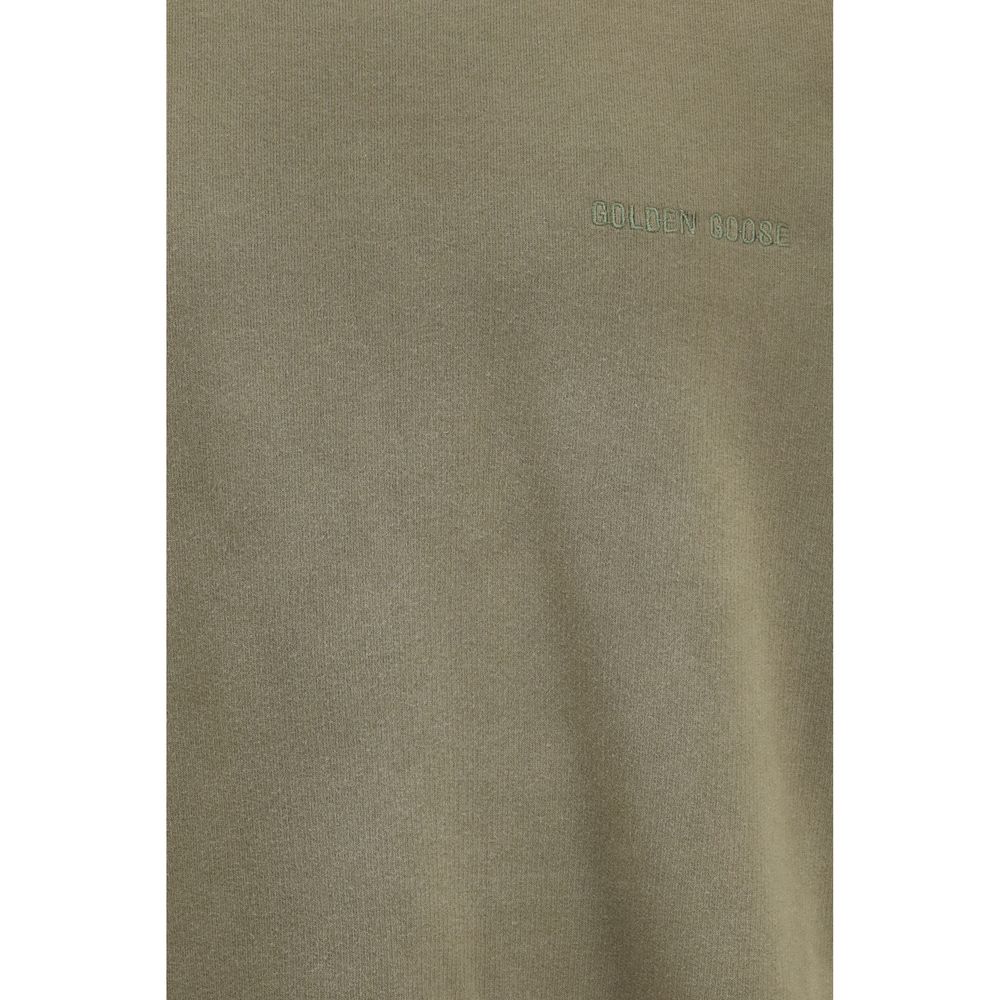 Bicolor Cotton Sweatshirt with Embroidery Detail