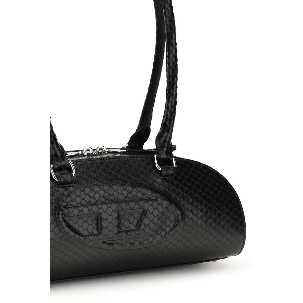 Diesel Black Calf Leather Shoulder Bag