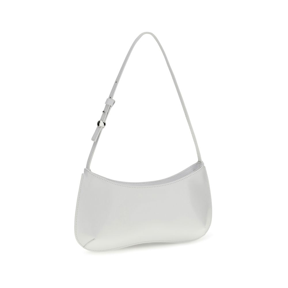 White Leather Shoulder Bag with Adjustable Strap by Jacquemus
