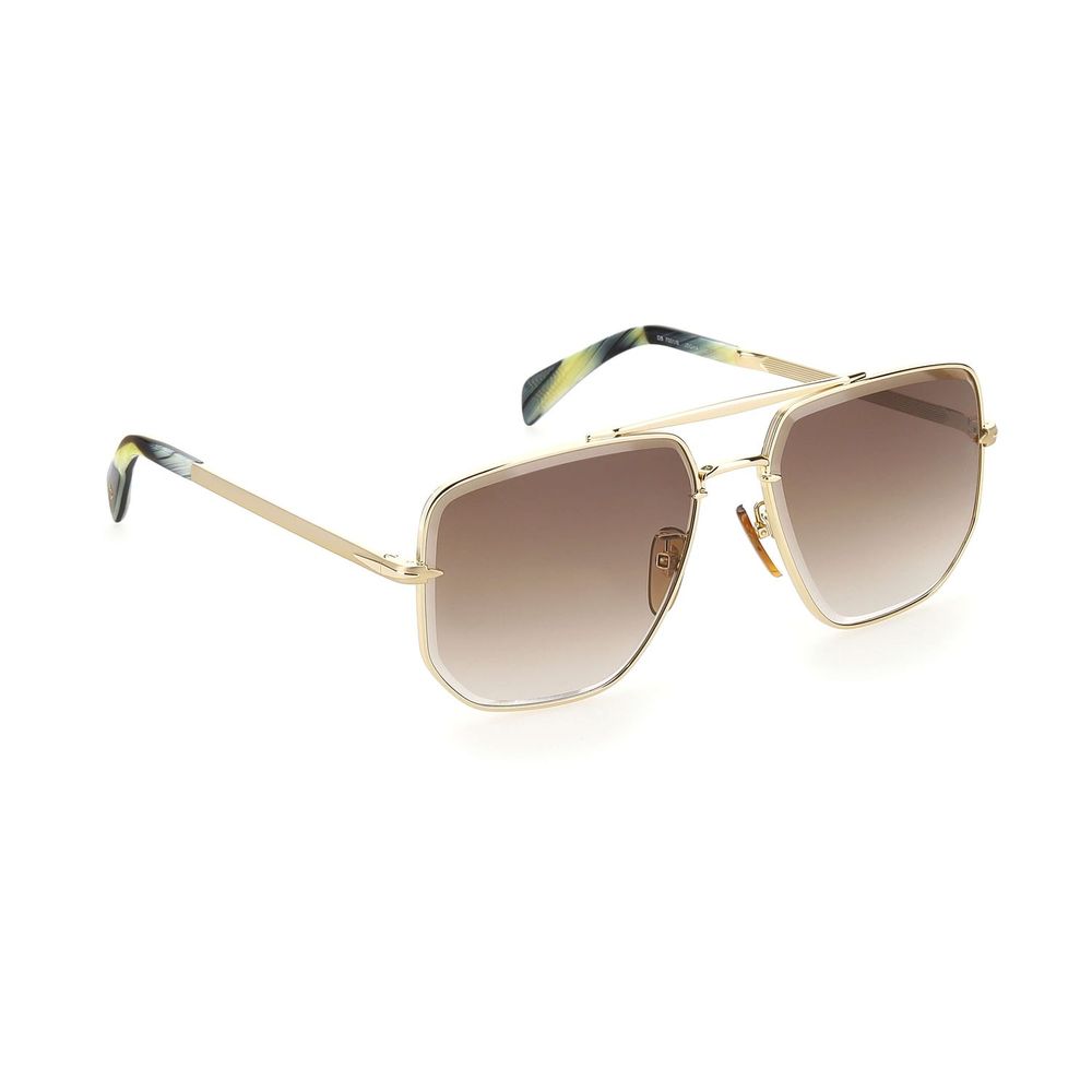 Gold Sunglasses with Gradient Brown Lenses