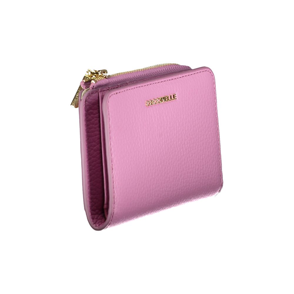 Viola Leather Wallet with Zip and Snap Closure