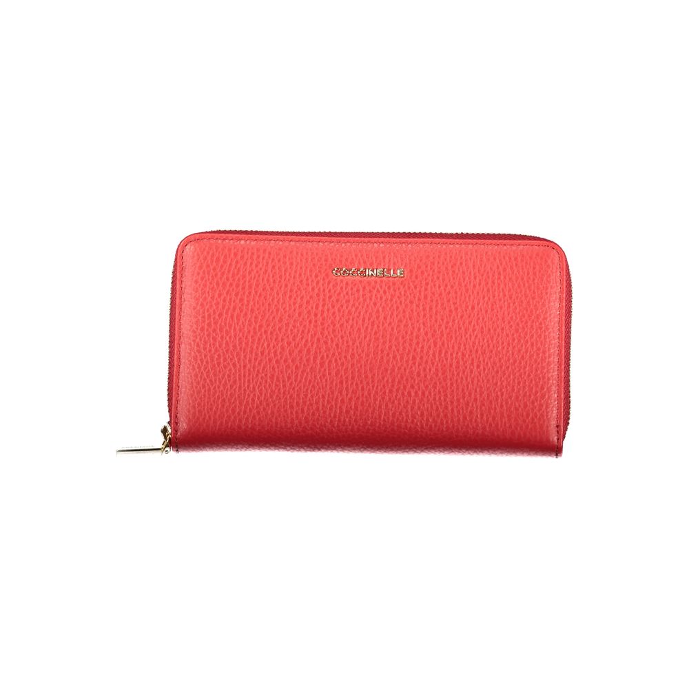 Rosso Leather Wallet with Zip Closure by Coccinelle