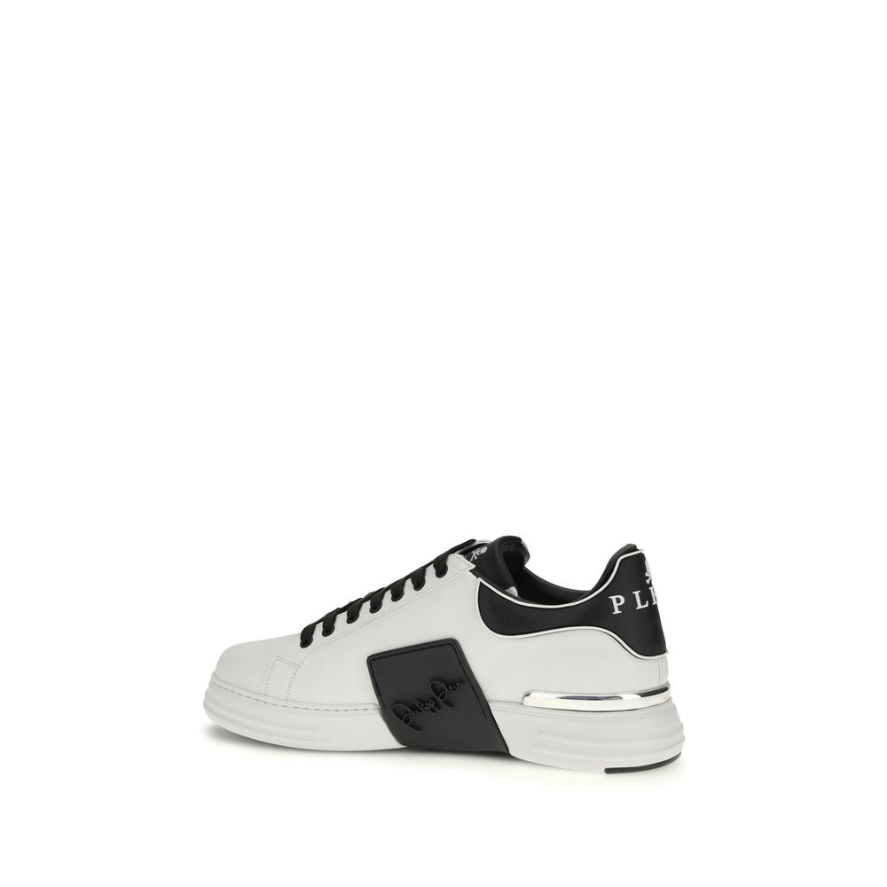 Weiße Low-Top-Sneaker aus Leder von Philipp Plein