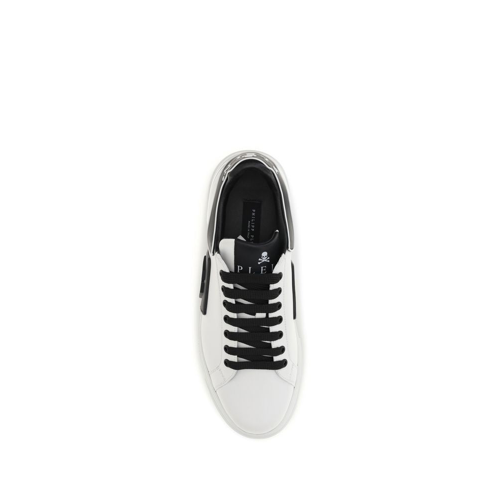 Weiße Low-Top-Sneaker aus Leder von Philipp Plein
