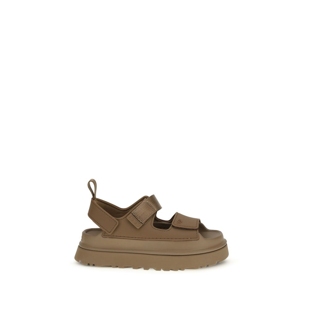Brown Synthetic Flat Sandals with Recycled Straps