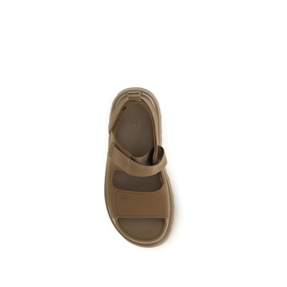 Brown Synthetic Sandals with Recycled Straps