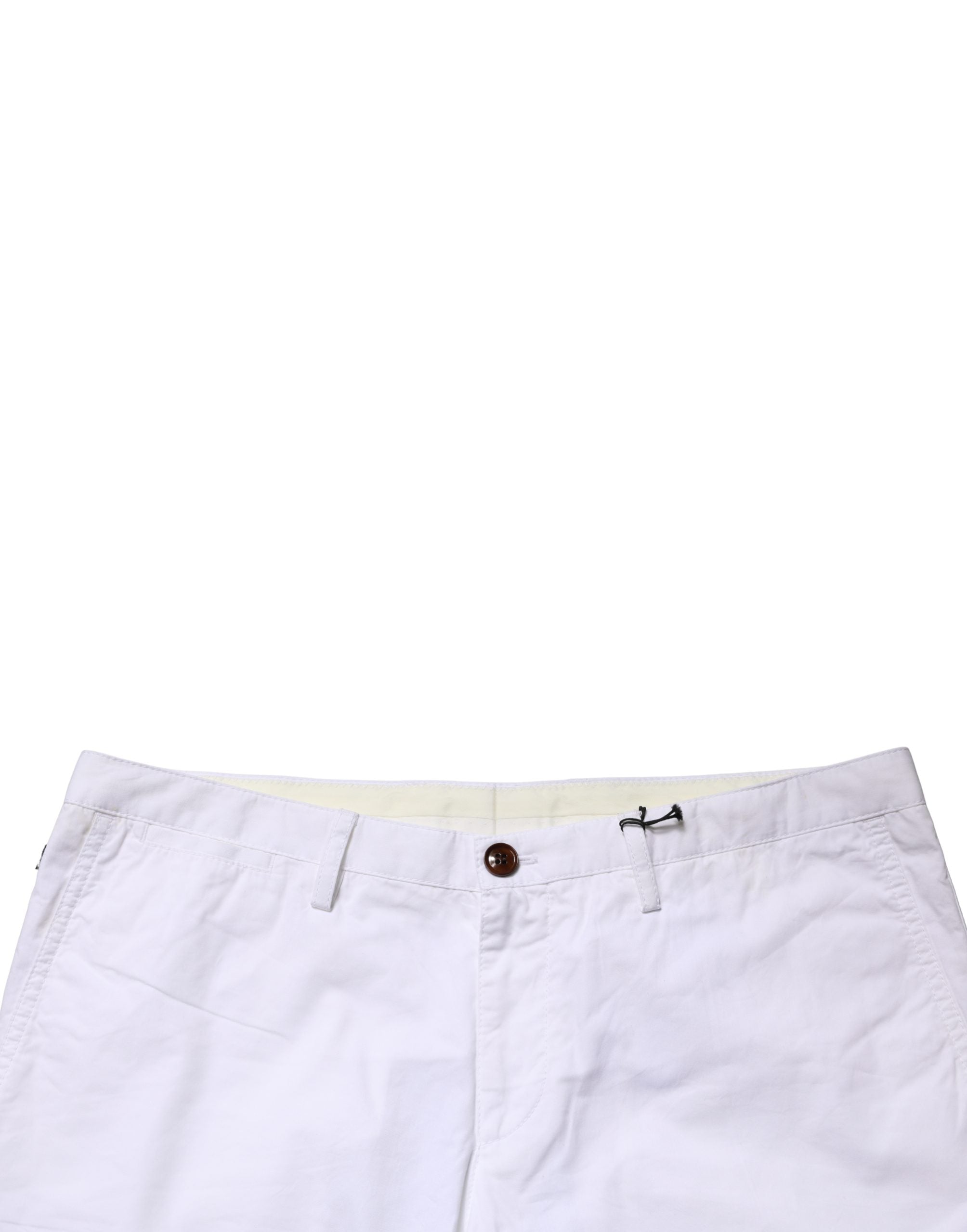 White Skinny Mid Waist Chino Trousers by HUGO BOSS