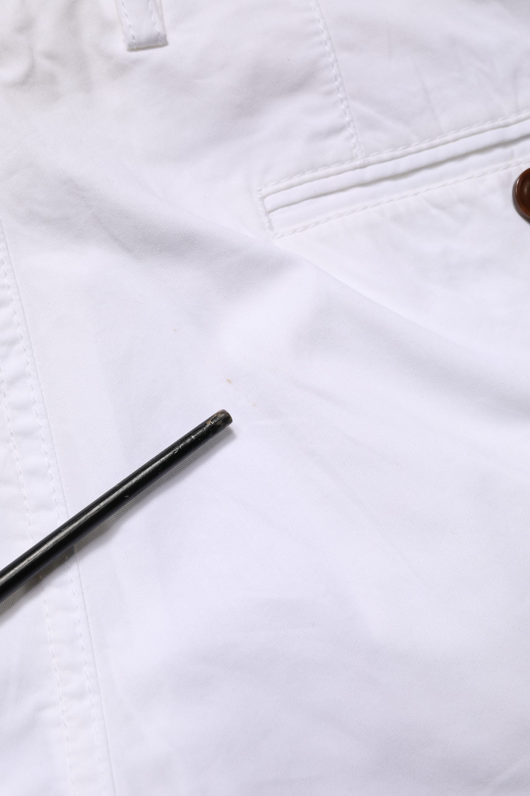 White Skinny Mid Waist Chino Trousers by HUGO BOSS