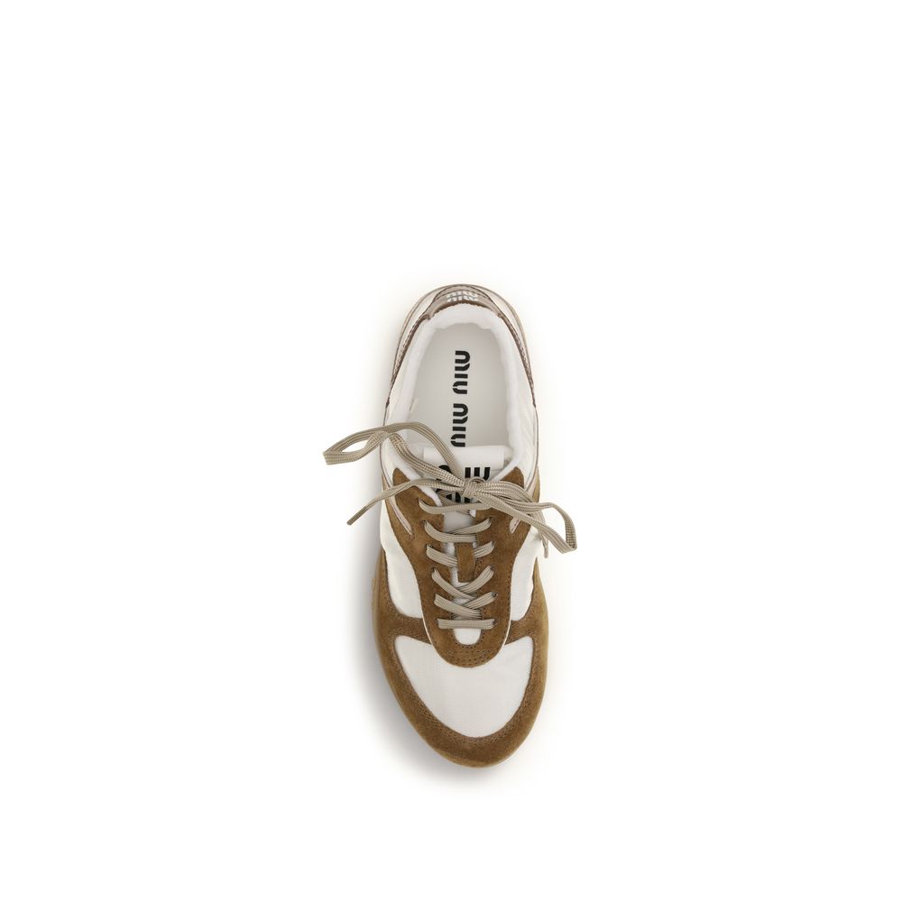 Multicolor Leather Athletic Sneakers by Miu Miu