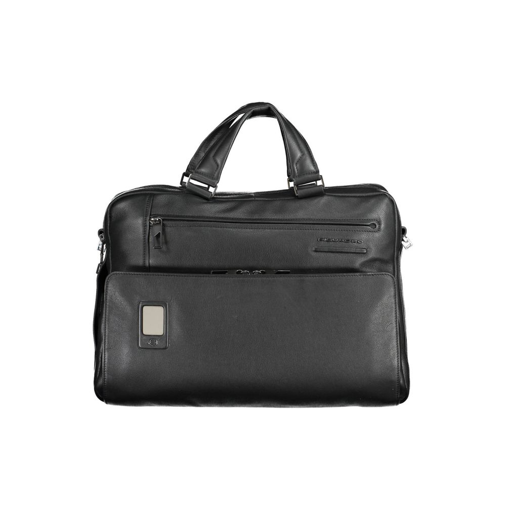 Nero Leather Briefcase with Laptop Compartment
