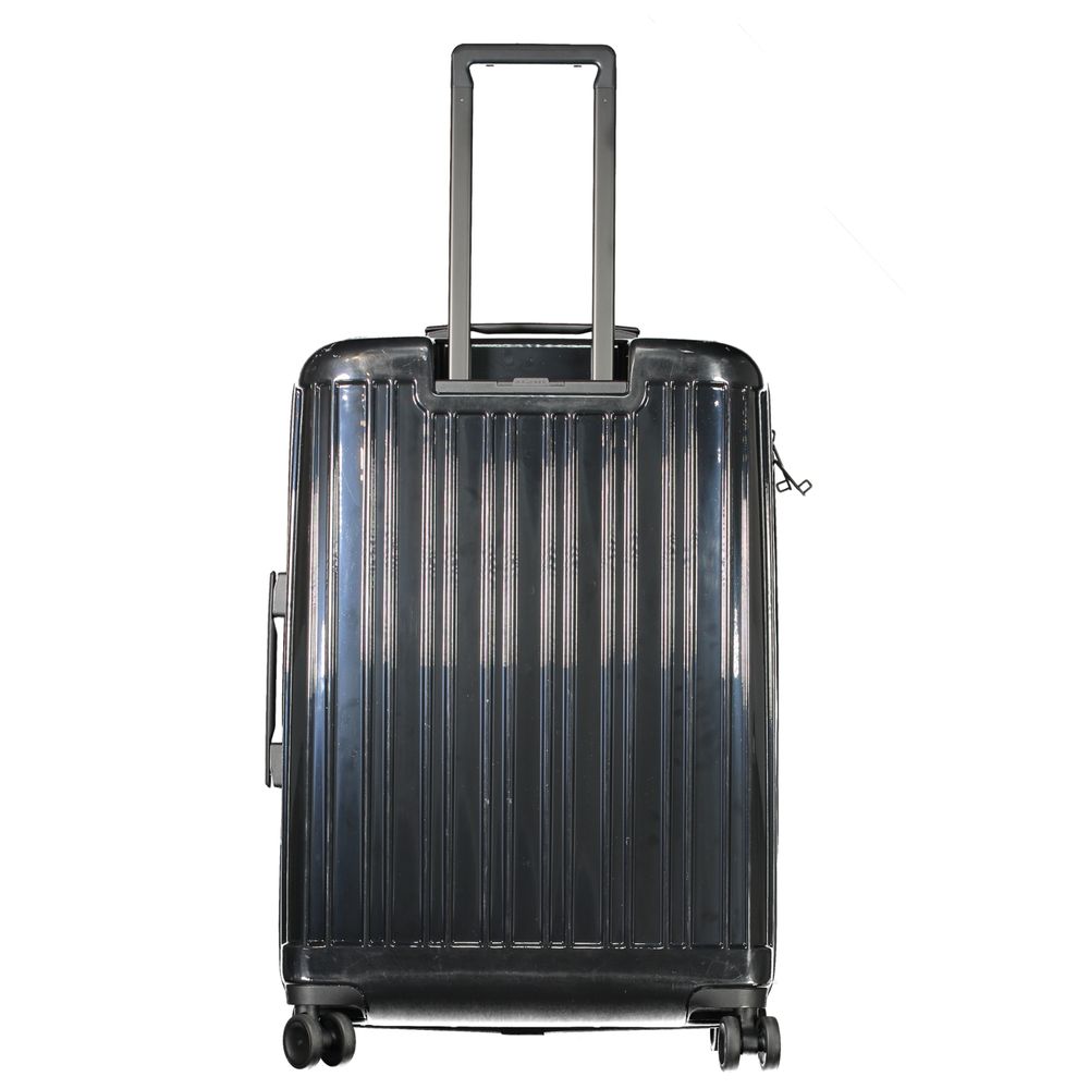 Schwarze Reisetasche für Herren aus Synthetik mit Rollen