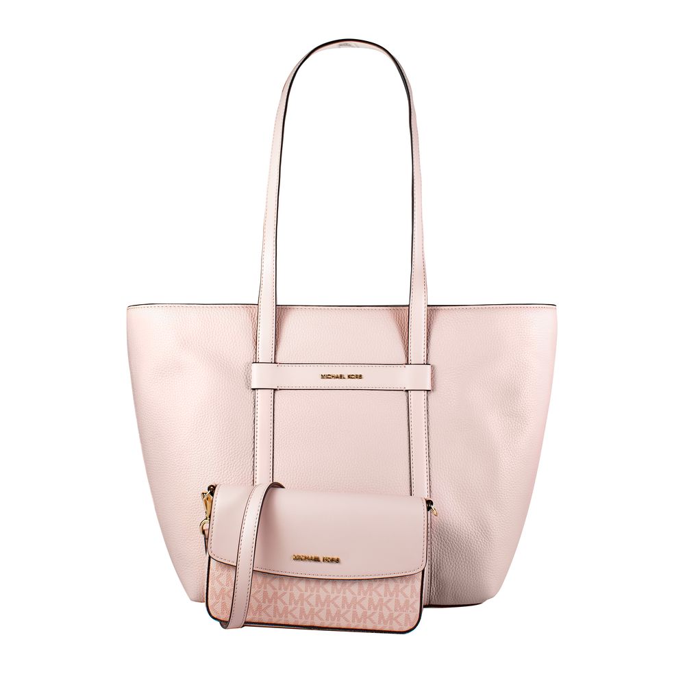 Pink Fur Handbag 2-in-1 Jet Set Travel Set