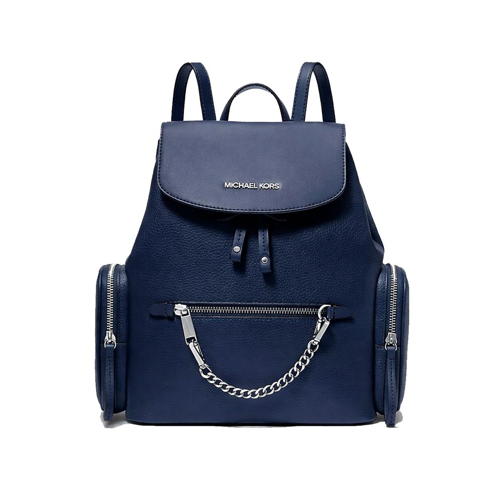Blauer Pelzrucksack von Michael Kors