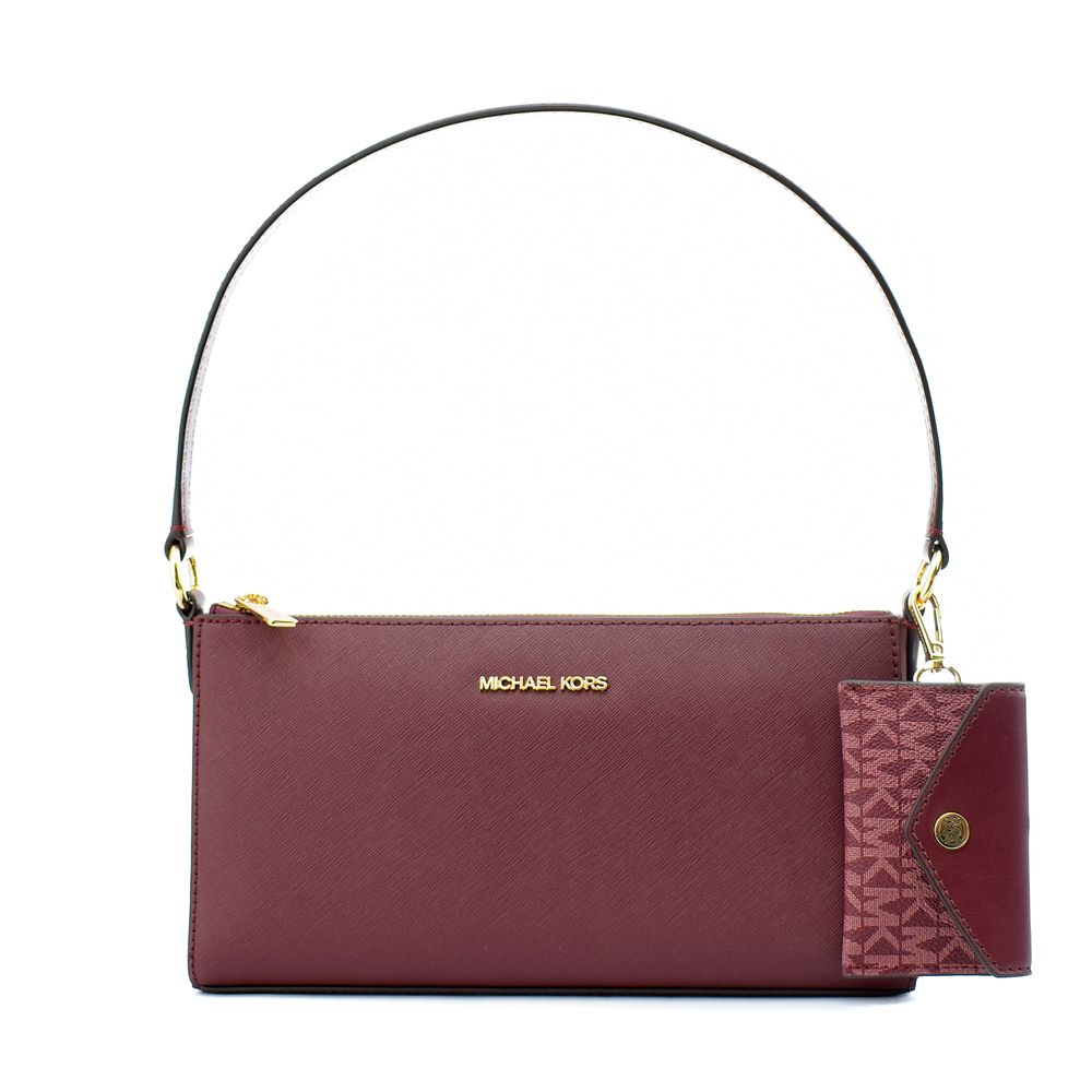 Red Leather Shoulder Bag by Michael Kors