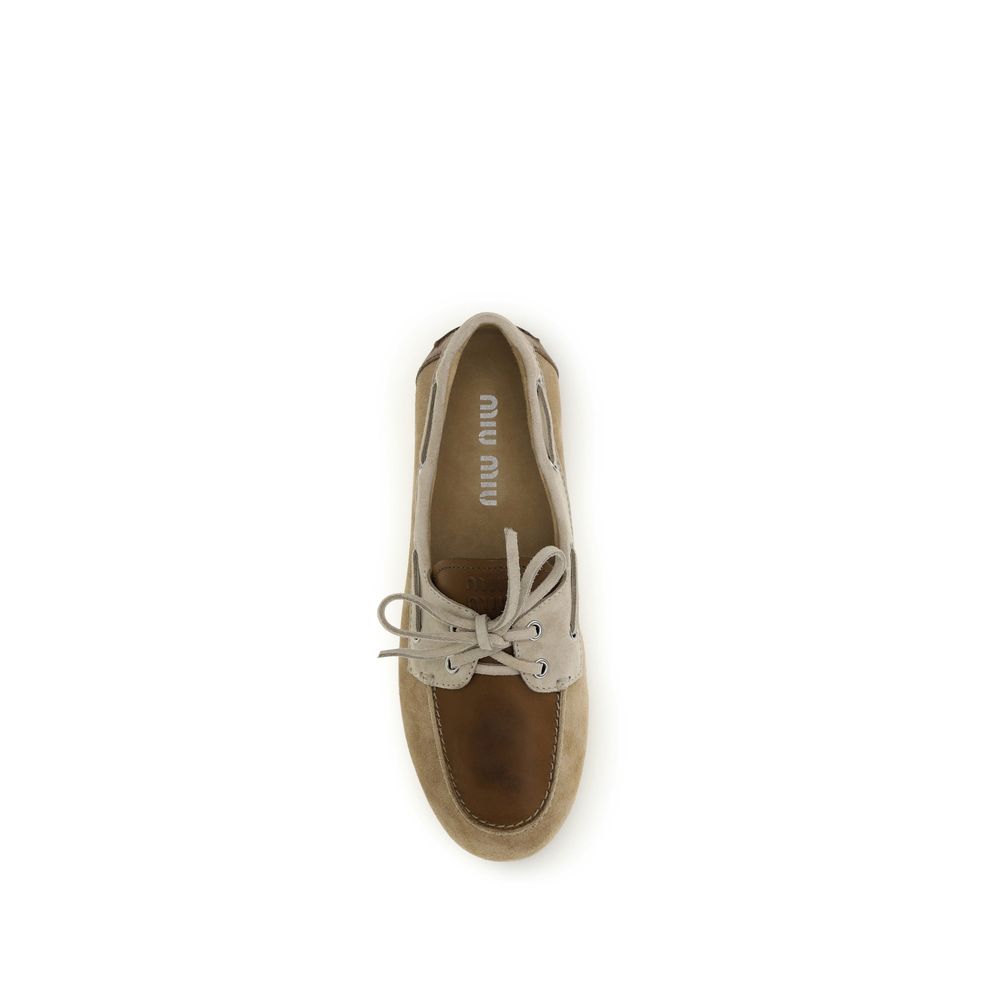 Miu Miu Slip-on-Loafer aus mehrfarbigem Kalbsleder Bos Taurus
