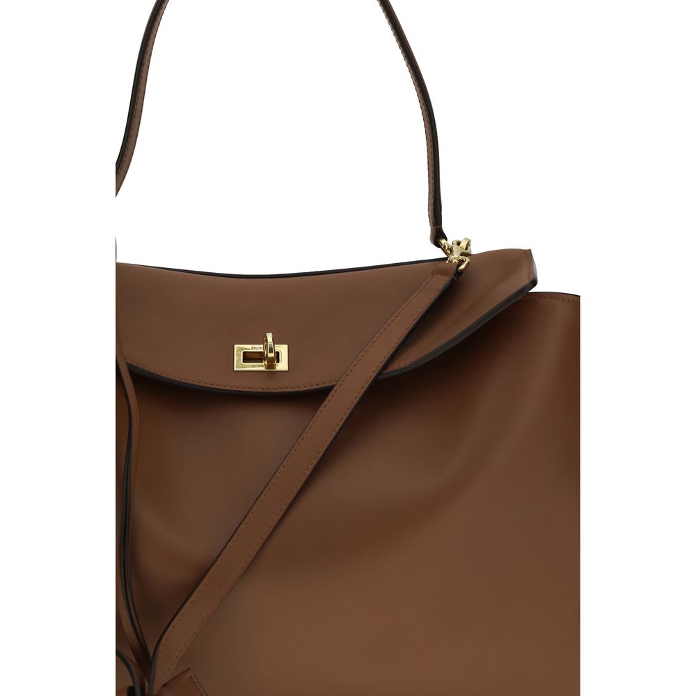 Sac à bandoulière Balenciaga en cuir de veau brun Bos Taurus