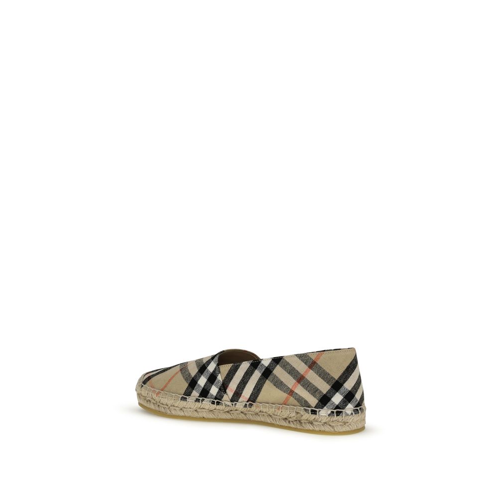 Multicolor Cotton Burberry Check Espadrilles