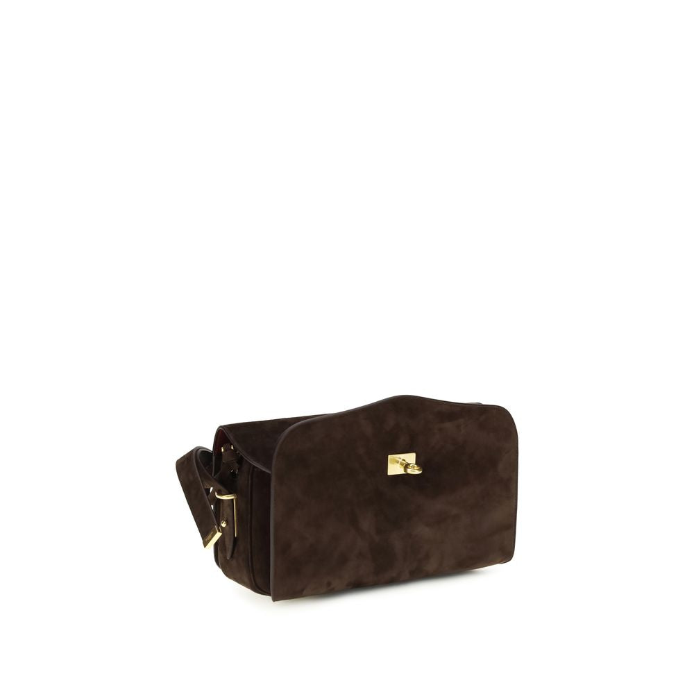 Brown Leather Shoulder Bag with Adjustable Strap