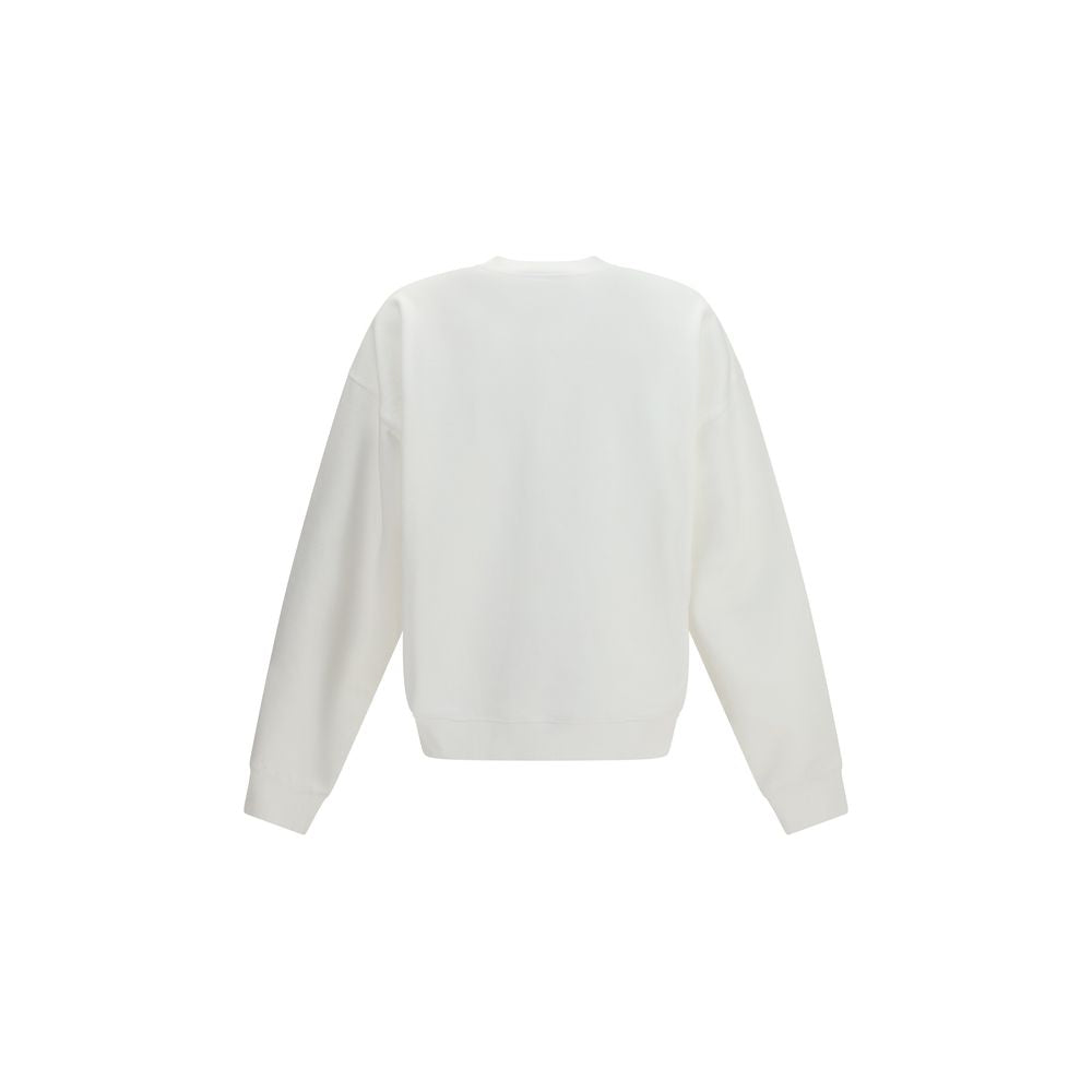 Weißes Baumwoll-Sweatshirt mit Logo-Print von Dsquared2