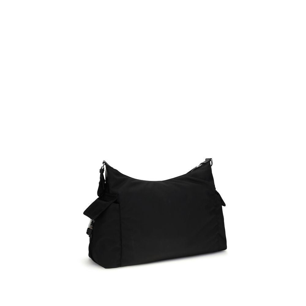 Black Synthetic Explorer Shoulder Bag with Logo by Prada