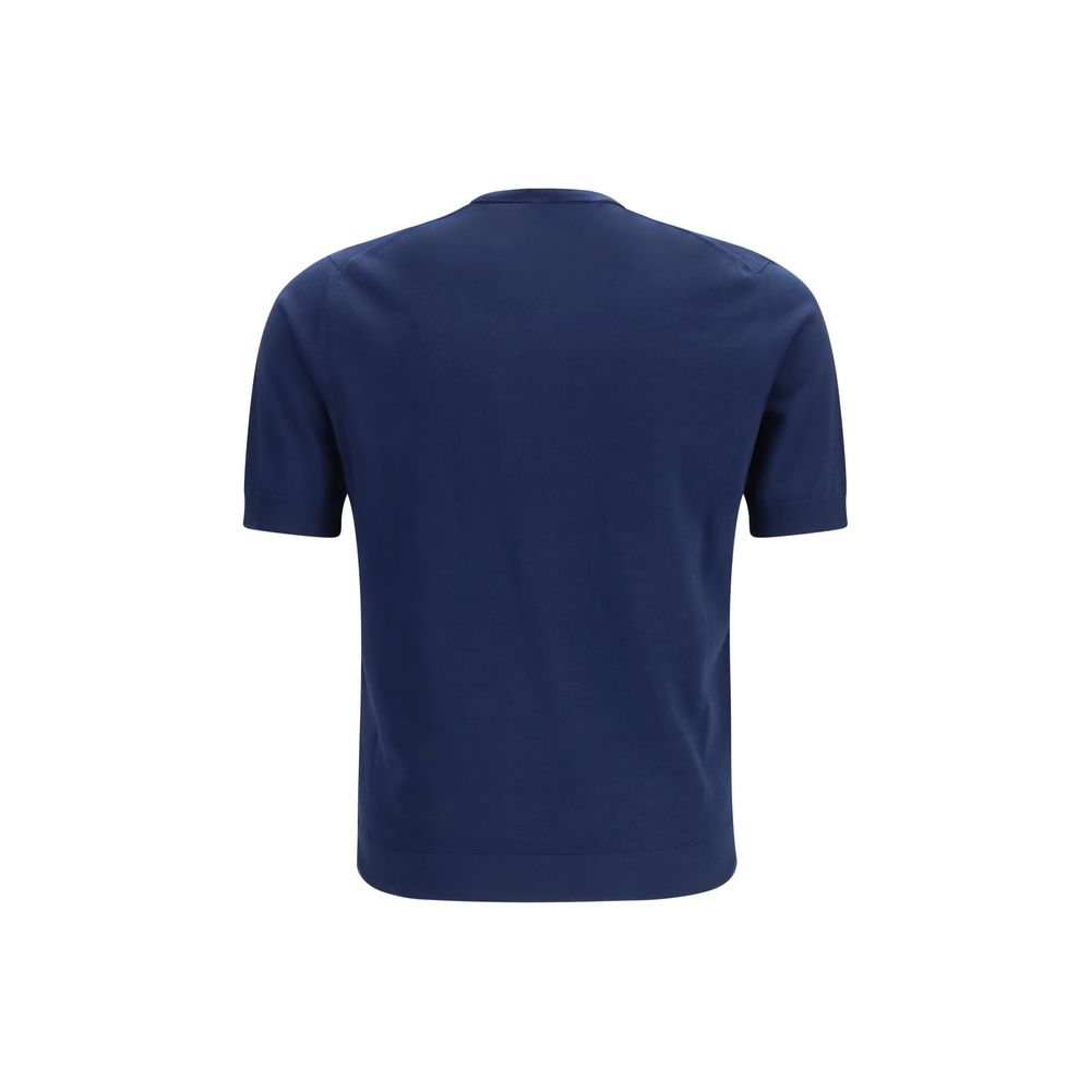 Blaues Baumwoll-T-Shirt mit Prada-Logo