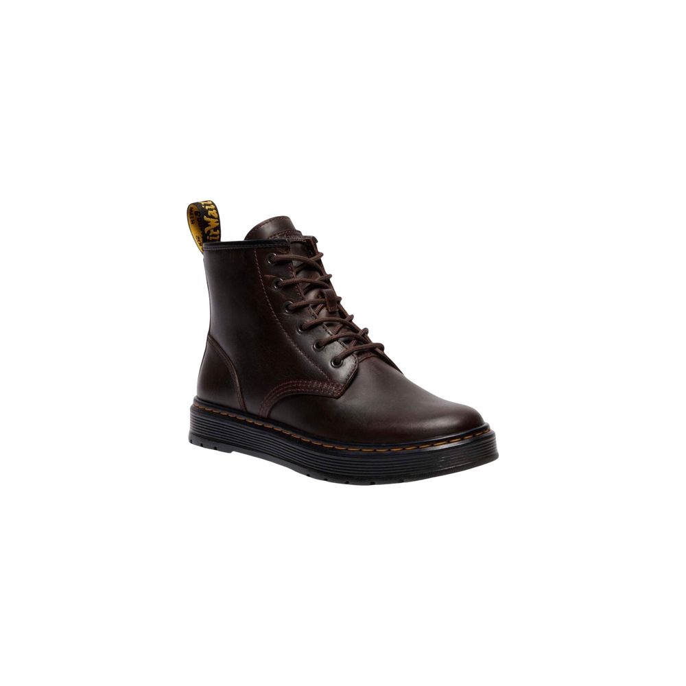 Brown Leather Chukka Sneakers with Rubber Sole