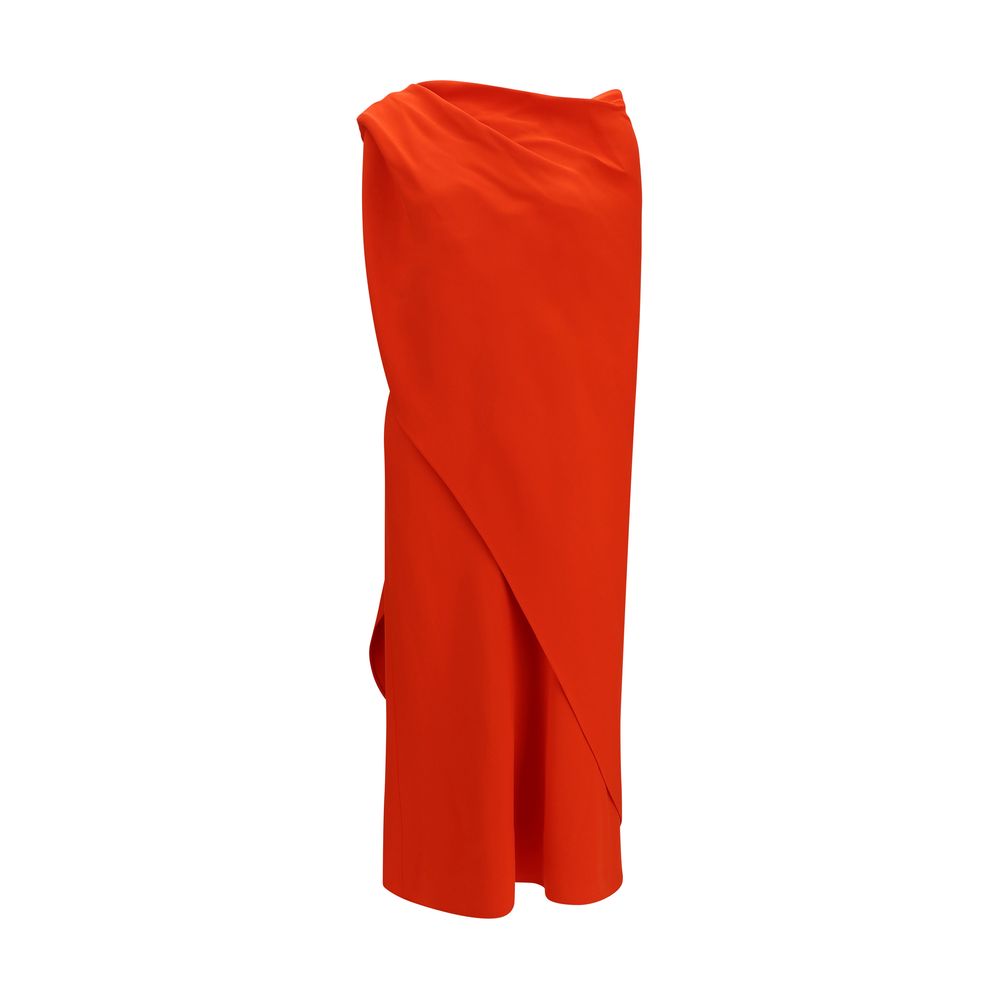 Multicolor Silk Draped Maxi Dress