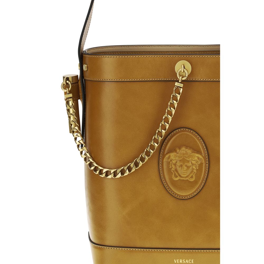 Sac à main Versace en cuir de veau marron Bos Taurus