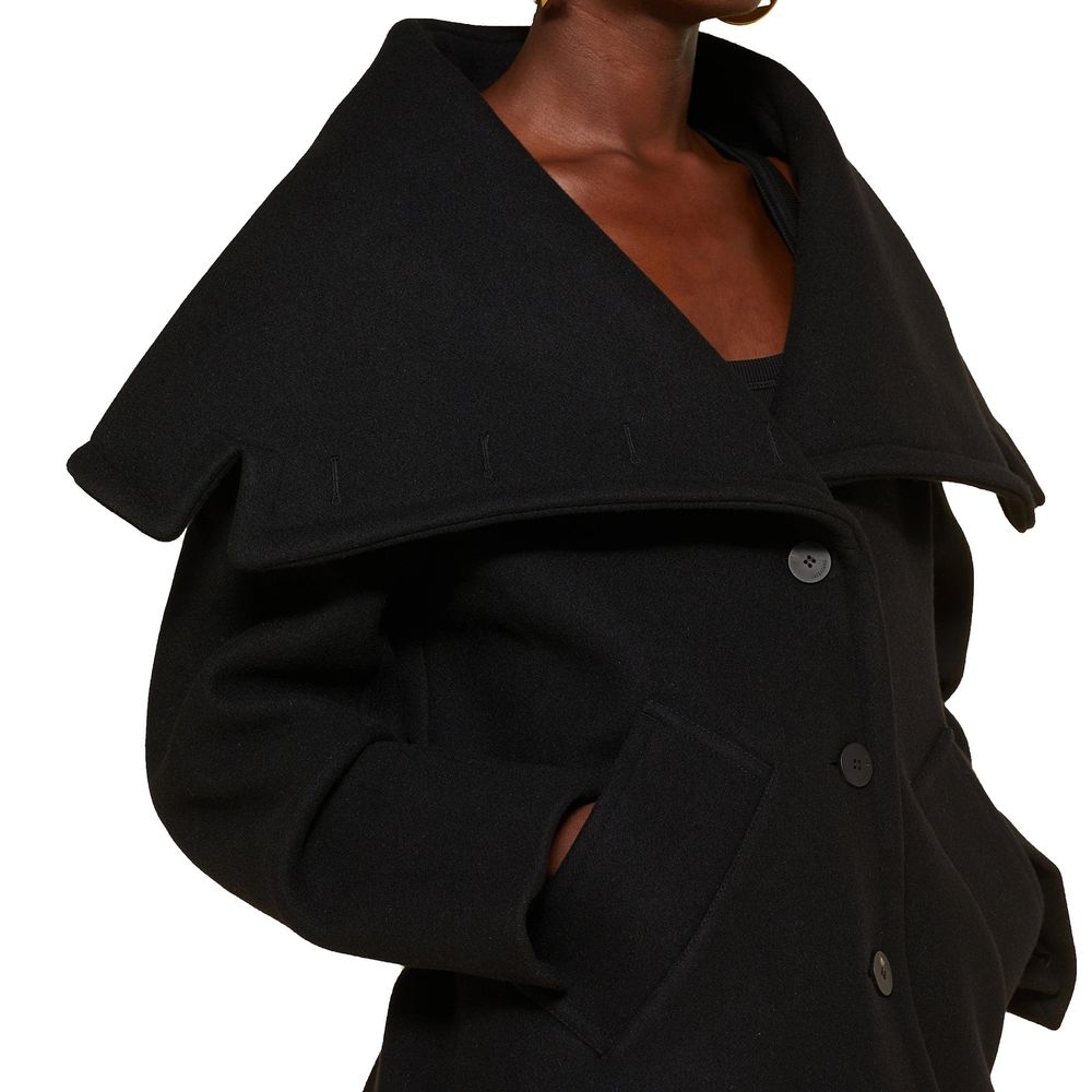 Veste longue Jacquemus en laine vierge noire