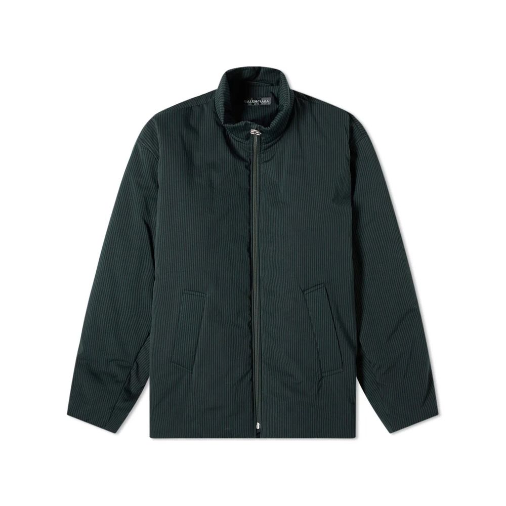 Schwarze Baumwolljacke mit Reißverschluss und Taschen