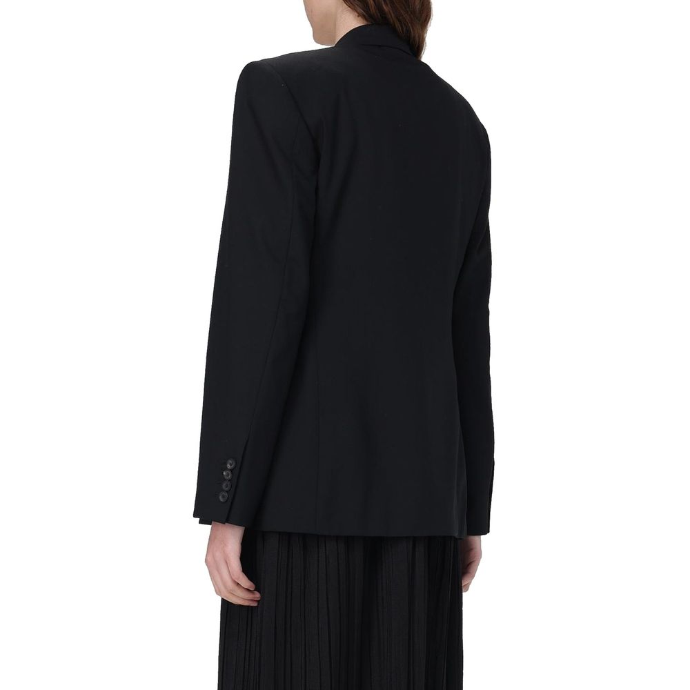 Veste longue Balenciaga en laine noire