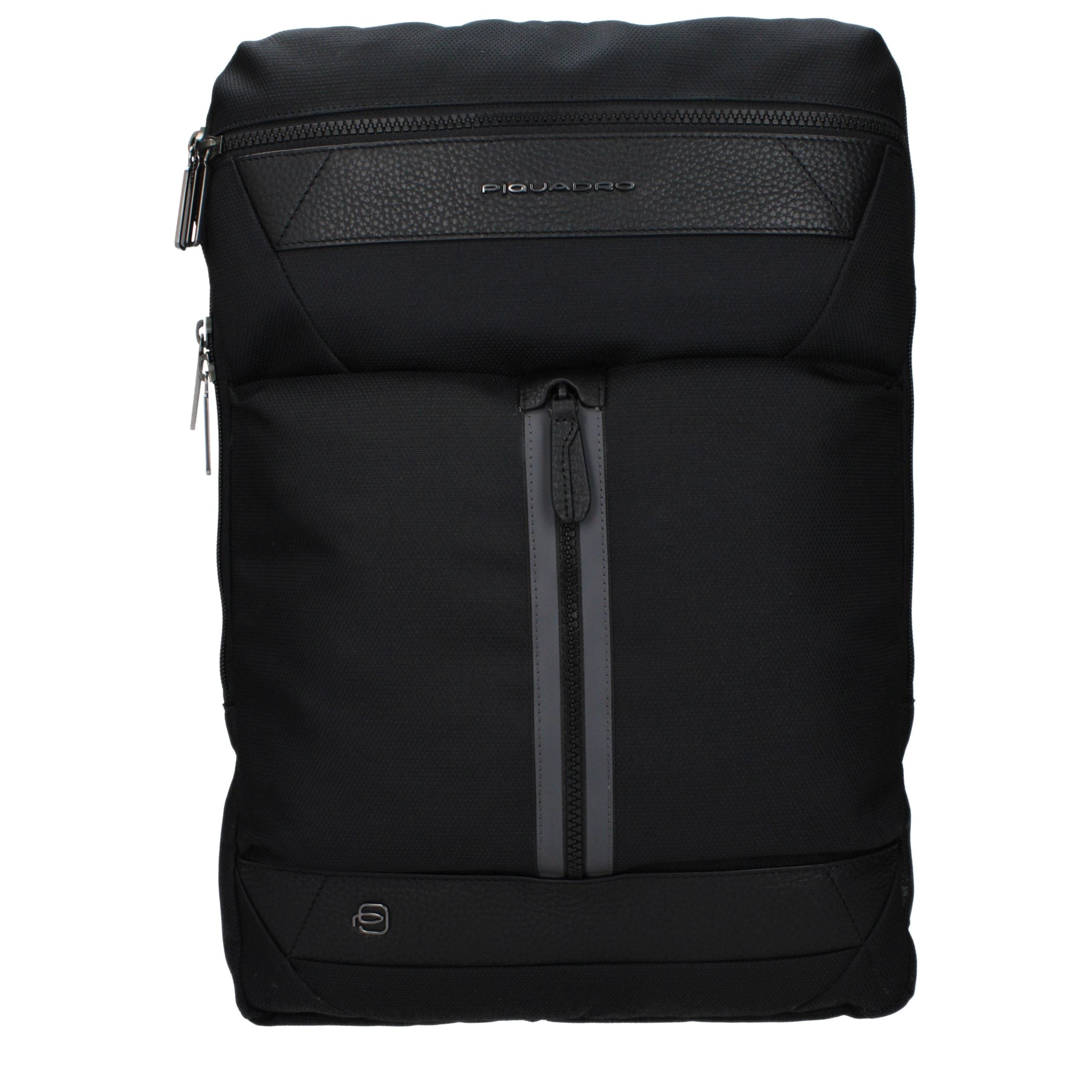 Schwarzer Rucksack aus Synthetik mit verstellbaren Trägern